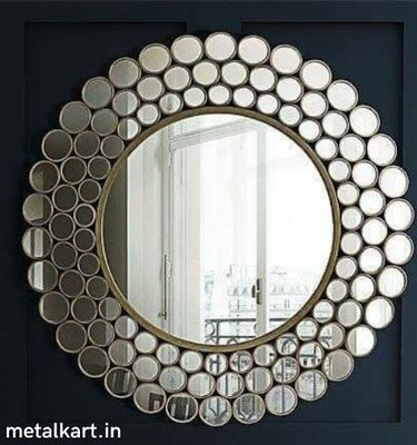 Metalkart Special Haloed Filigree Sunburst Wall Mirror (24 x 24 Inches)